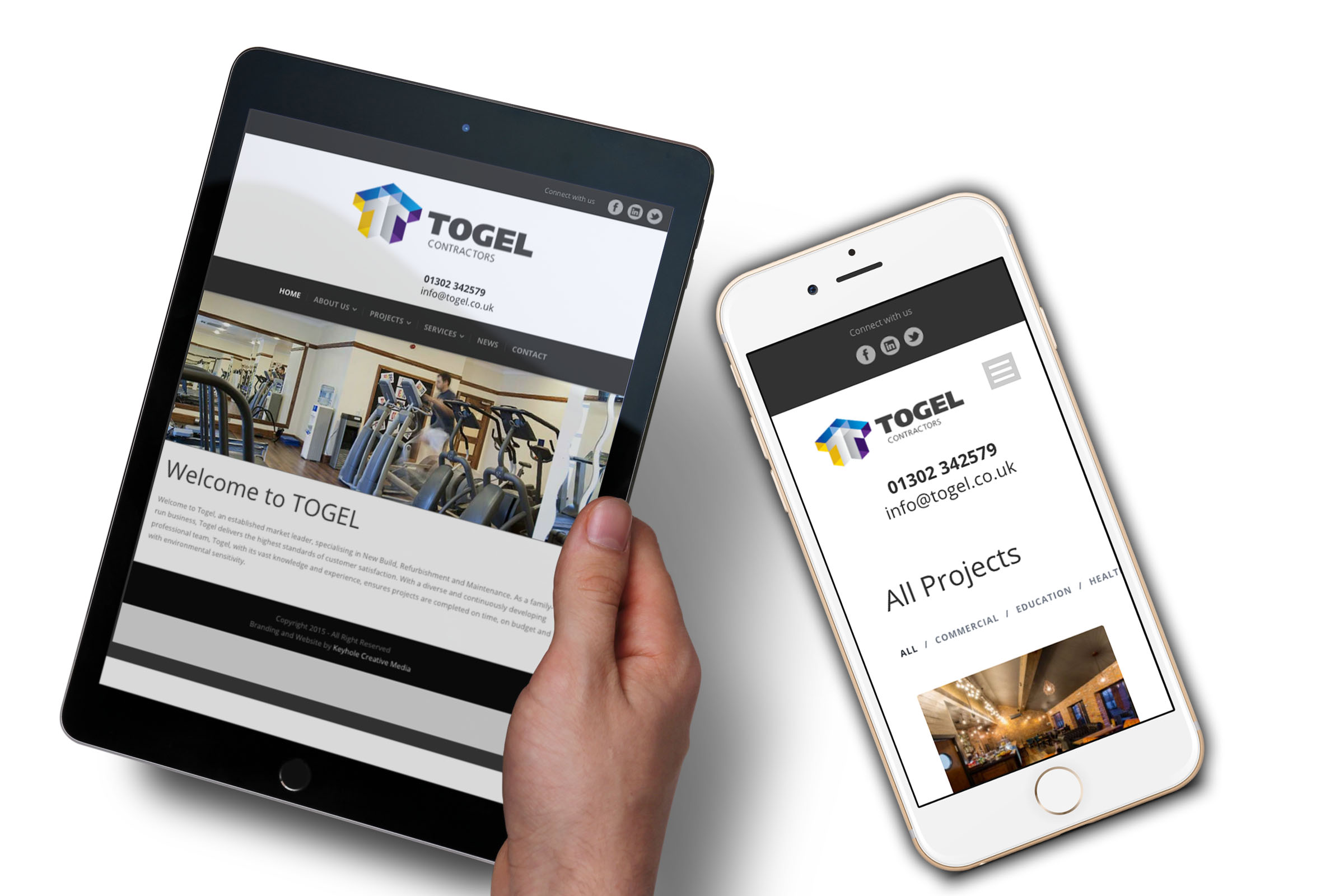 Togel - Website Design Display - Tablet & Mobile