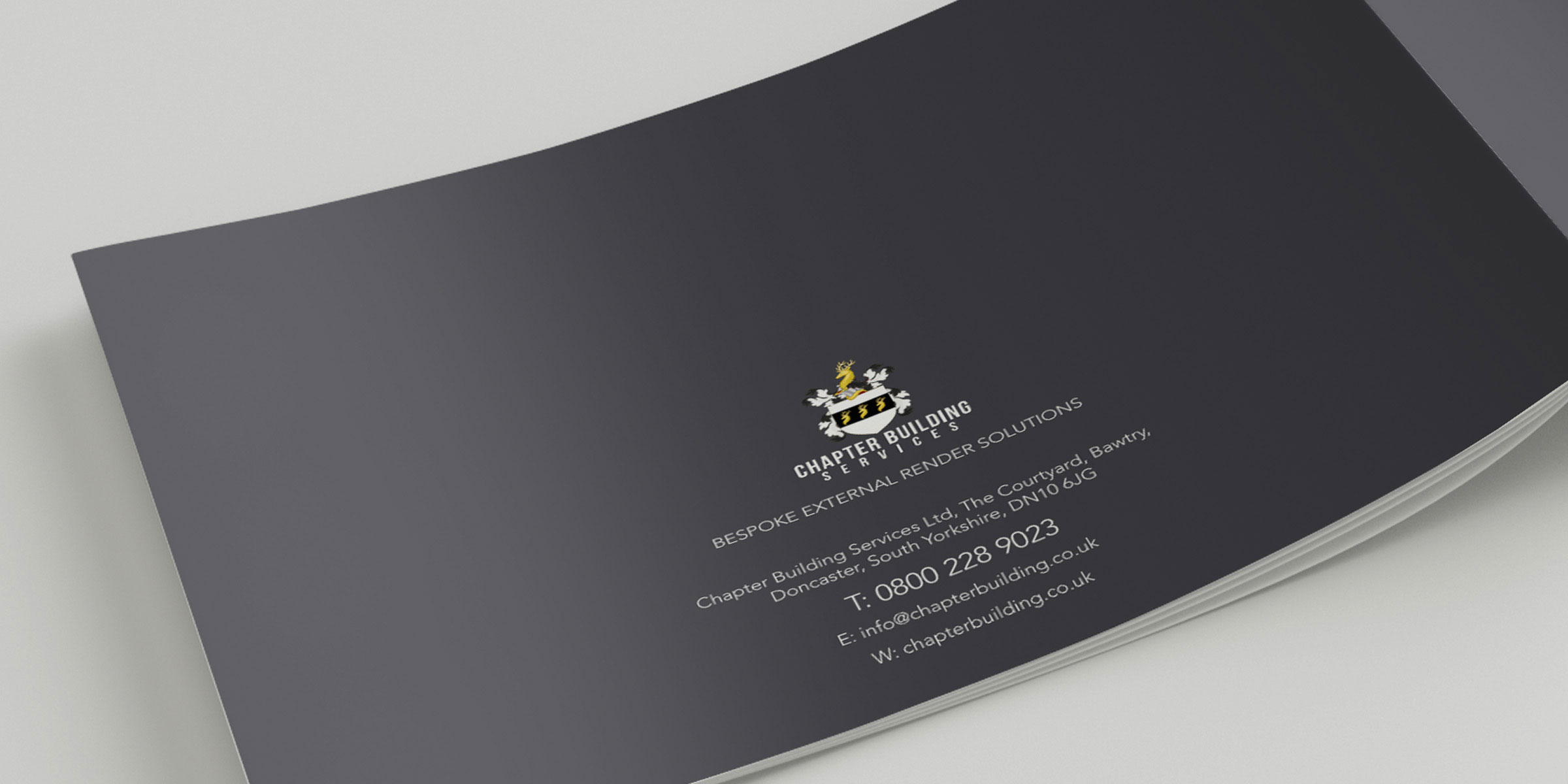 Chapter Wealth Building Services Corporate Brochure Design - Rear Cover
