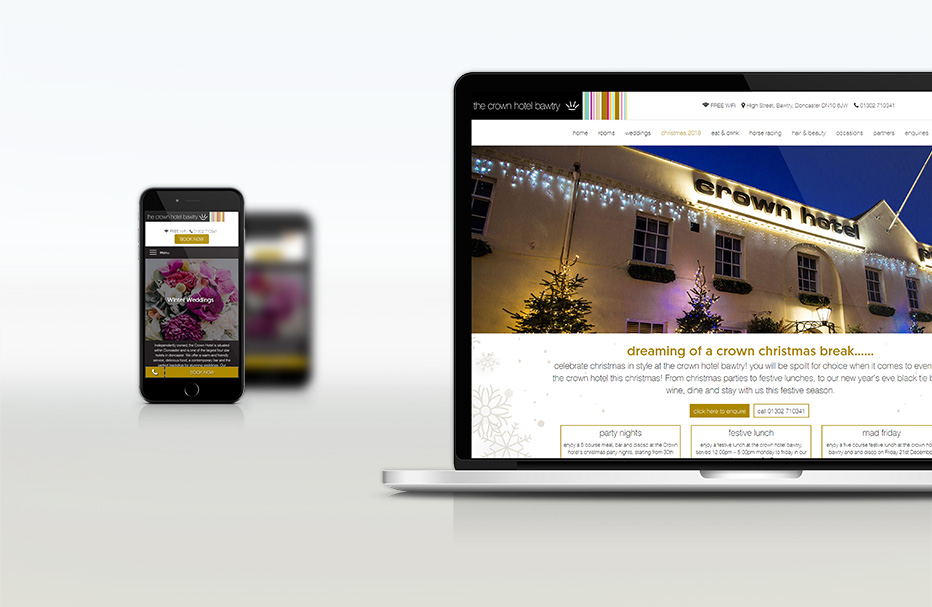 Crown Hotel Website Design Display